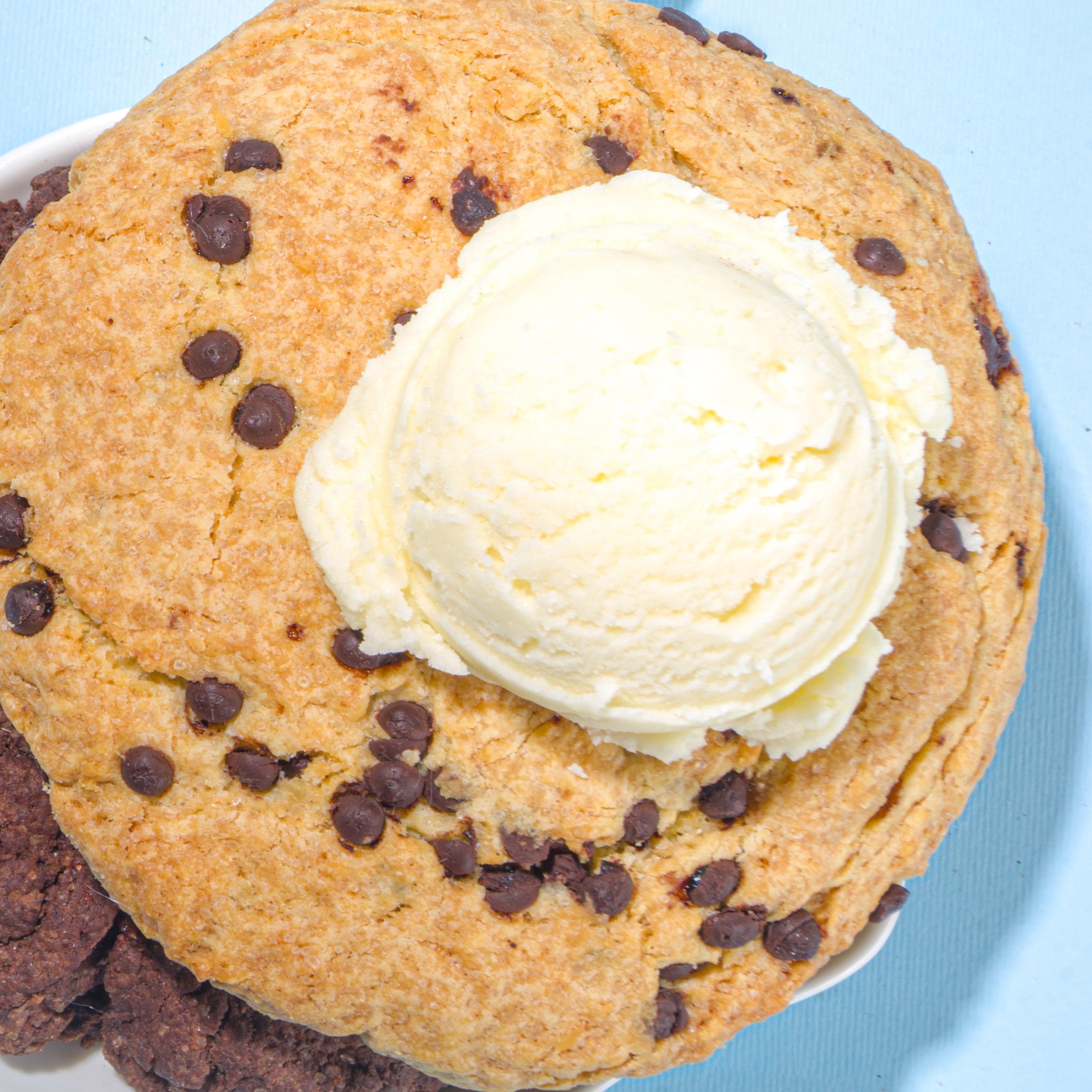 Chocolate Chip Skillet Cookie.