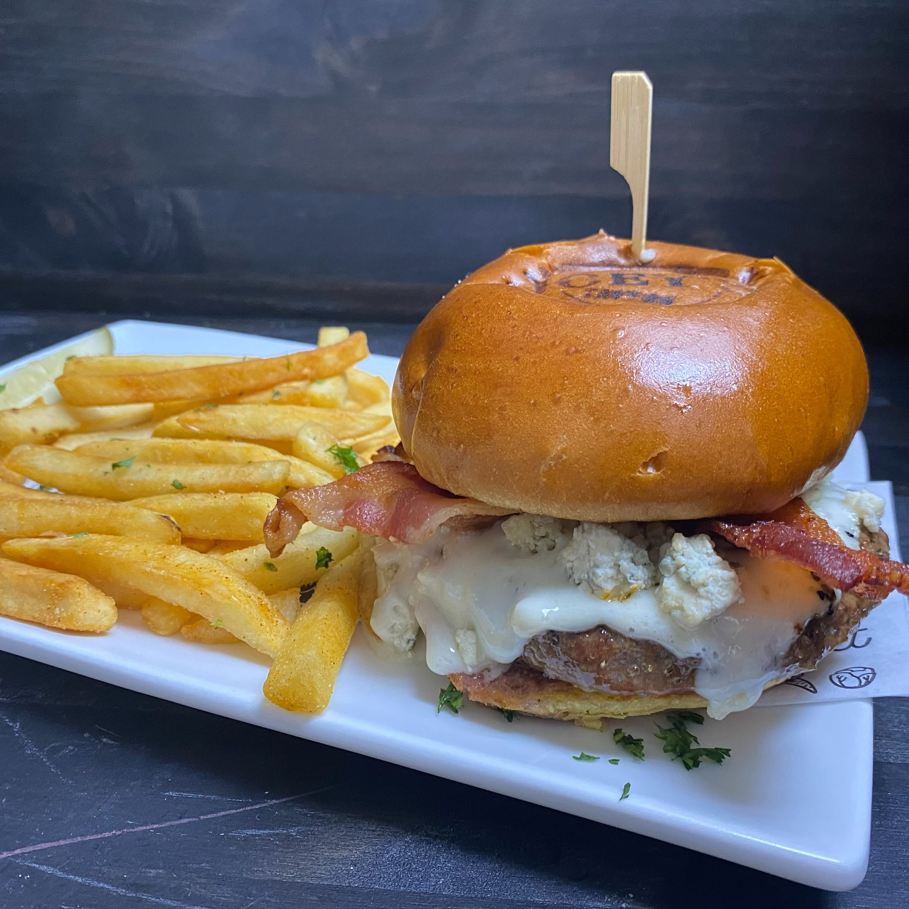 Big Bleu Burger*.