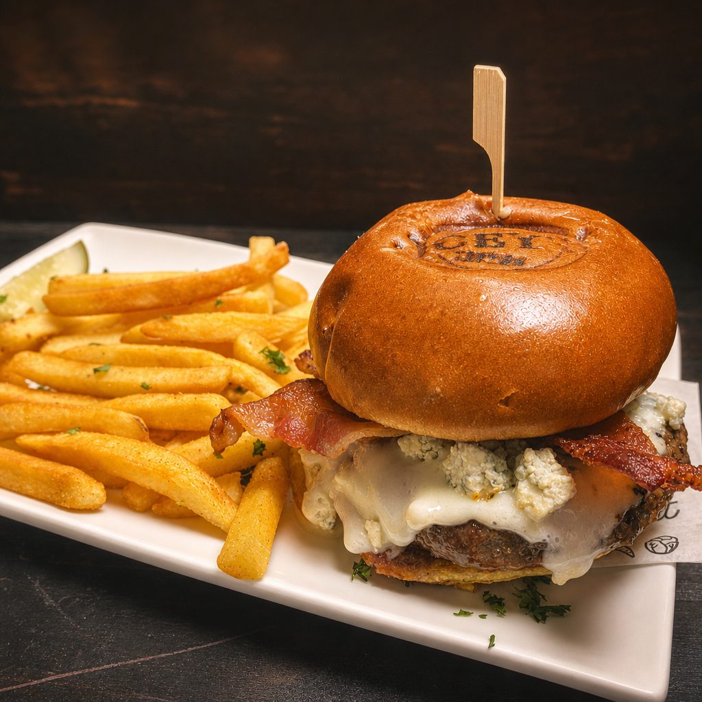 Big Bleu Burger*.
